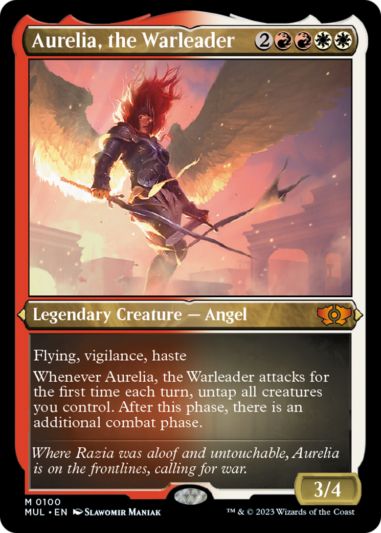 Aurelia, the Warleader (Foil Etched) [Multiverse Legends] | Total Play