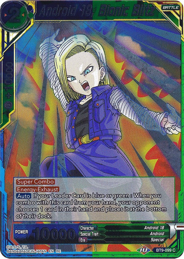 Android 18, Bionic Blitz (BT9-099) [Ultimate Deck 2022] | Total Play