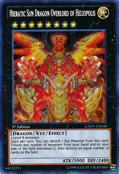 Hieratic Sun Dragon Overlord of Heliopolis [GAOV-EN048] Secret Rare | Total Play