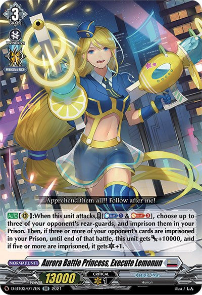 Aurora Battle Princess, Execute Lemonun (D-BT03/017EN) [Advance of Intertwined Stars] | Total Play