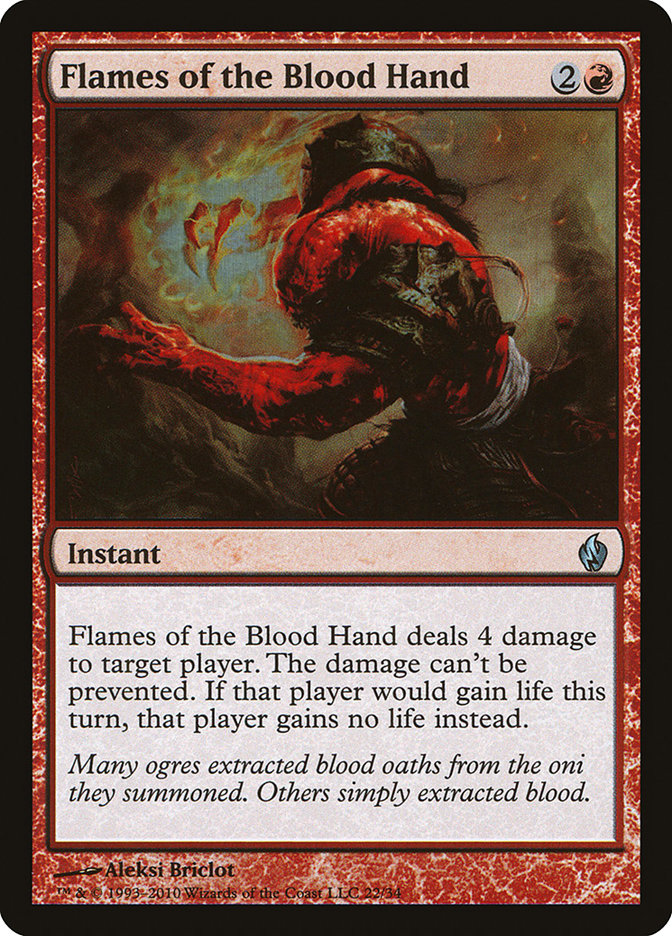 Flames of the Blood Hand [Premium Deck Series: Fire and Lightning] | Total Play