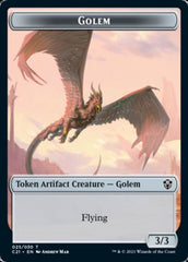 Golem (025) // Thopter Double-Sided Token [Commander 2021 Tokens] | Total Play