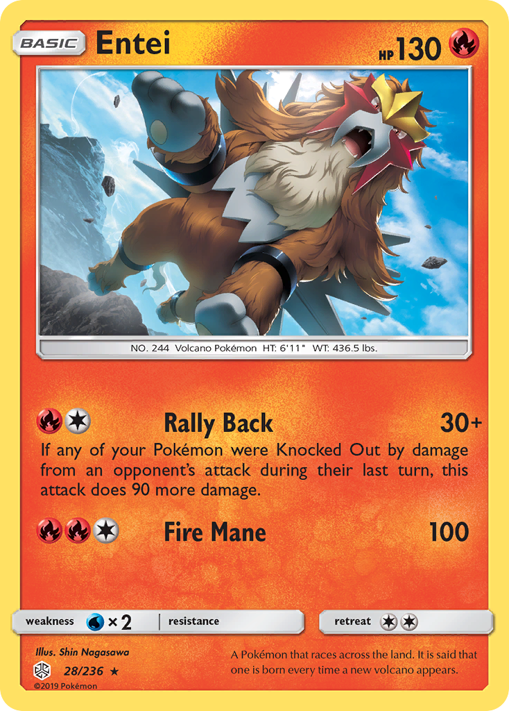 Entei (28/236) [Sun & Moon: Cosmic Eclipse] | Total Play