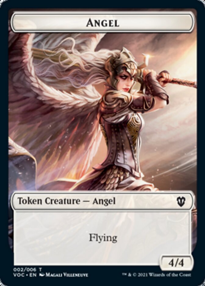 Angel // Clue Double-Sided Token [Innistrad: Crimson Vow Commander Tokens] | Total Play