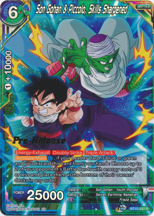 Son Gohan & Piccolo, Skills Sharpened (BT10-147) [Rise of the Unison Warrior Prerelease Promos] | Total Play