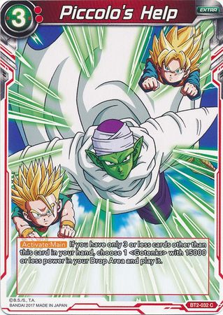 Piccolo's Help (BT2-032) [Union Force] | Total Play