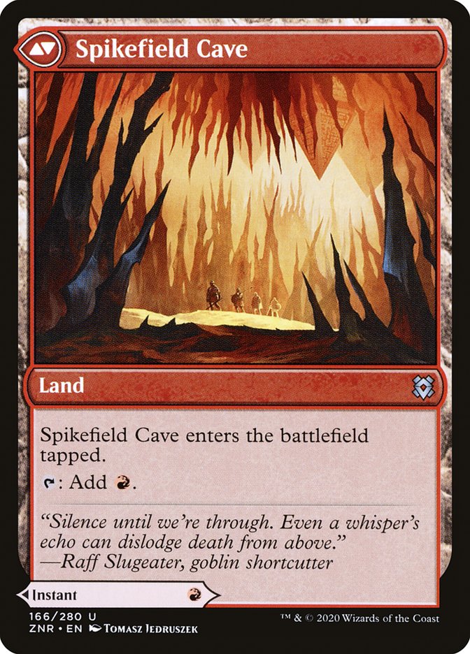 Spikefield Hazard // Spikefield Cave [Zendikar Rising] | Total Play