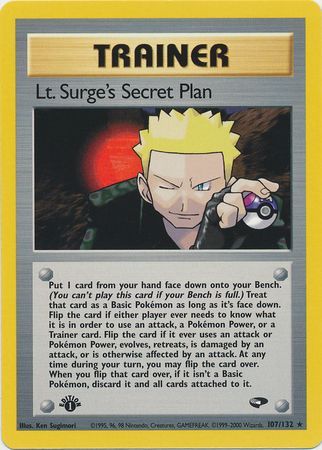 Lt. Surge's Secret Plan (107/132) [Gym Challenge 1st Edition] | Total Play