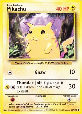 Pikachu (58/102) (Jumbo Card) [Base Set Unlimited] | Total Play