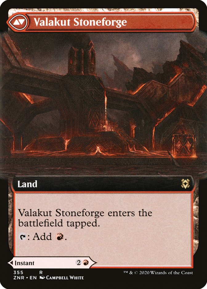 Valakut Awakening // Valakut Stoneforge (Extended Art) [Zendikar Rising] | Total Play