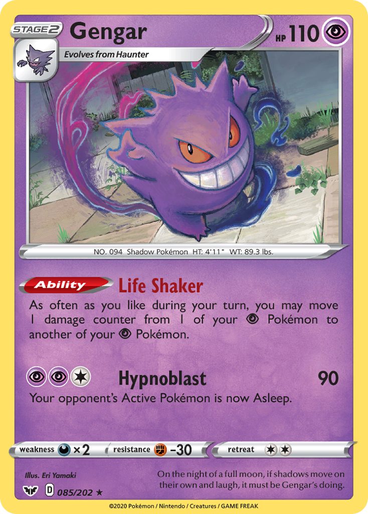 Gengar (085/202) [Sword & Shield: Base Set] | Total Play