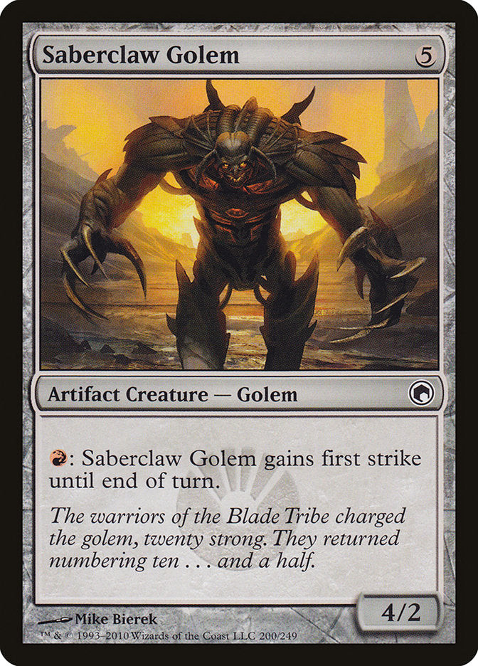 Saberclaw Golem [Scars of Mirrodin] | Total Play