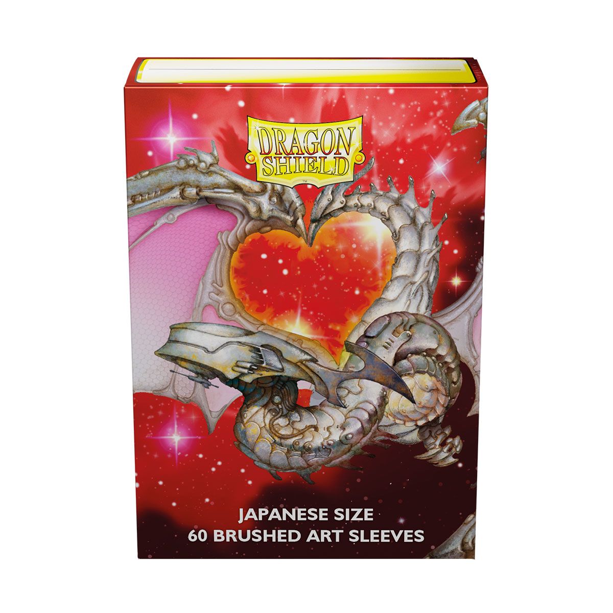 Dragon Shield: Japanese Size 60ct Brushed Art Sleeves - Valentine Dragons (2022) | Total Play