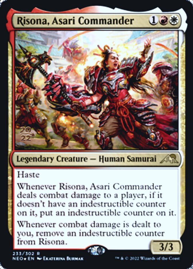 Risona, Asari Commander [Kamigawa: Neon Dynasty Prerelease Promos] | Total Play