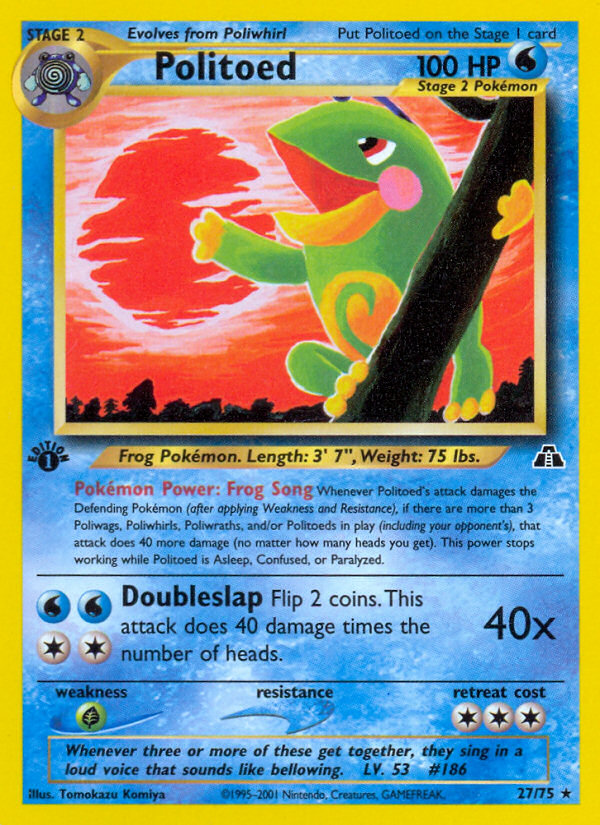 Politoed (27/75) [Neo Discovery 1st Edition] | Total Play