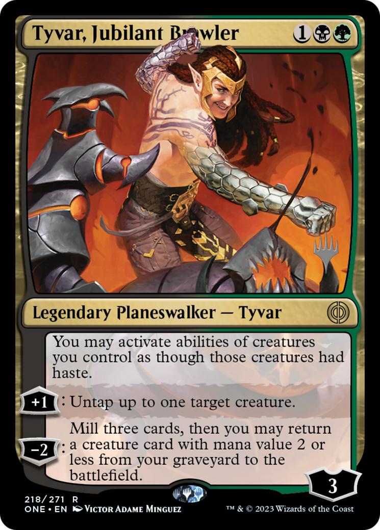 Tyvar, Jubilant Brawler (Promo Pack) [Phyrexia: All Will Be One Promos] | Total Play