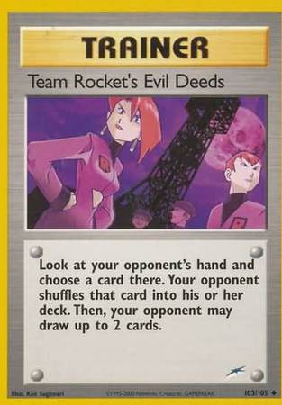 Team Rocket's Evil Deeds (103/105) [Neo Destiny Unlimited] | Total Play