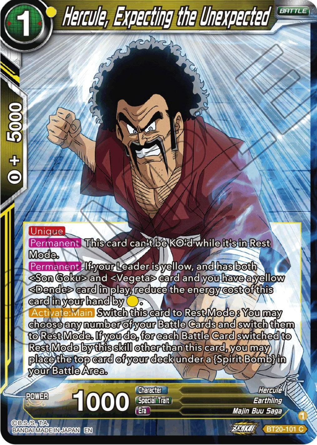 Hercule, Expecting the Unexpected (BT20-101) [Power Absorbed] | Total Play