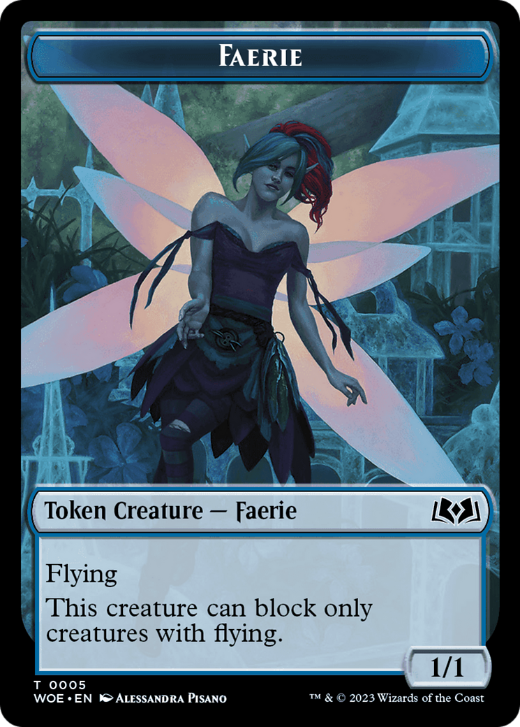Faerie // Food (0012) Double-Sided Token [Wilds of Eldraine Tokens] | Total Play