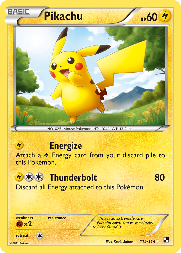 Pikachu (115/114) [Black & White: Base Set] | Total Play