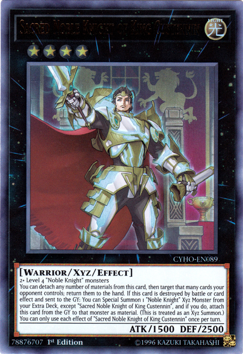 Sacred Noble Knight of King Custennin [CYHO-EN089] Ultra Rare | Total Play