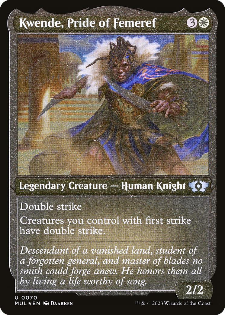 Kwende, Pride of Femeref (Foil Etched) [Multiverse Legends] | Total Play