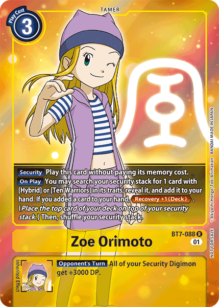 Zoe Orimoto [BT7-088] (Alternative Art - Box Topper) [Next Adventure] | Total Play