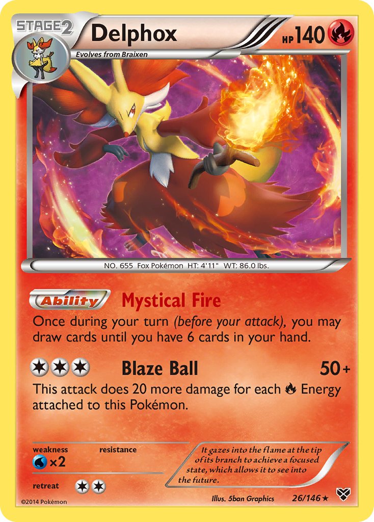 Delphox (26/146) (Cosmos Holo) (Blister Exclusive) [XY: Base Set] | Total Play