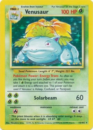 Venusaur (15/102) [Base Set Unlimited] | Total Play