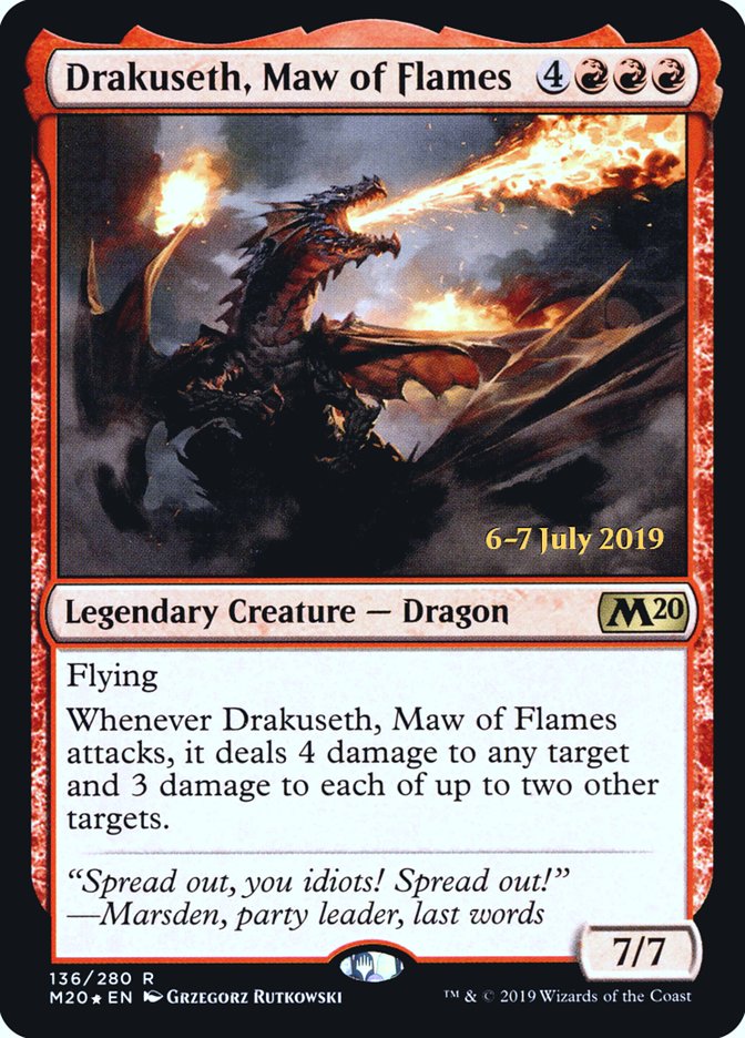 Drakuseth, Maw of Flames [Core Set 2020 Prerelease Promos] | Total Play