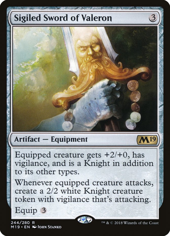 Sigiled Sword of Valeron [Core Set 2019] | Total Play