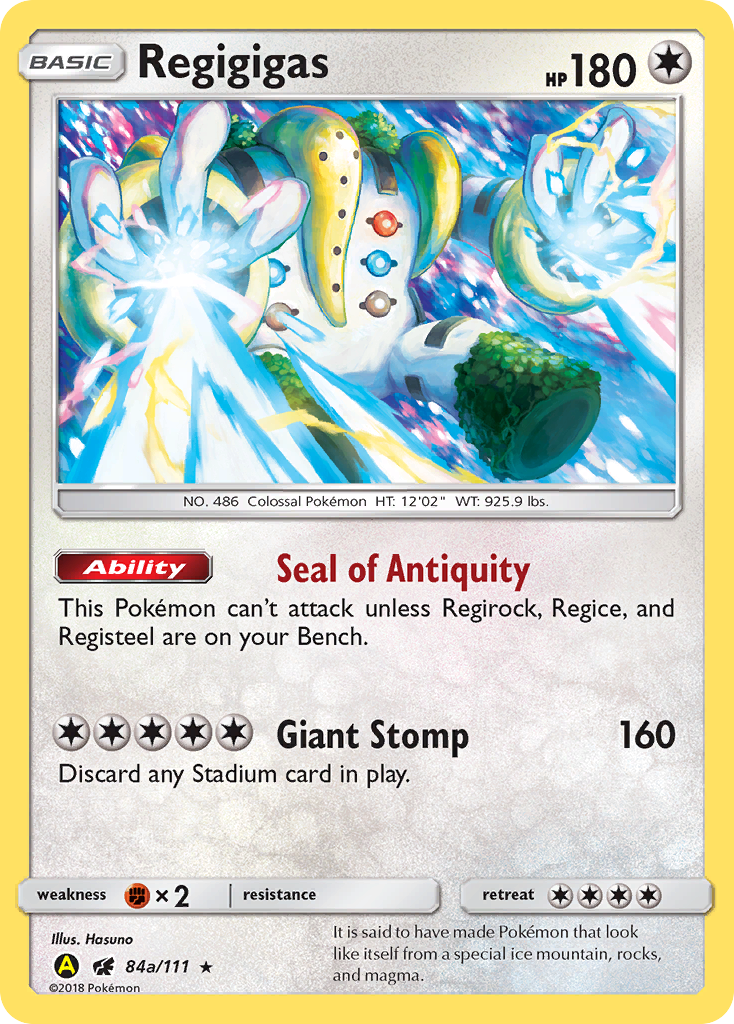 Regigigas (84a/111) (Alternate Art Promo) [Sun & Moon: Crimson Invasion] | Total Play
