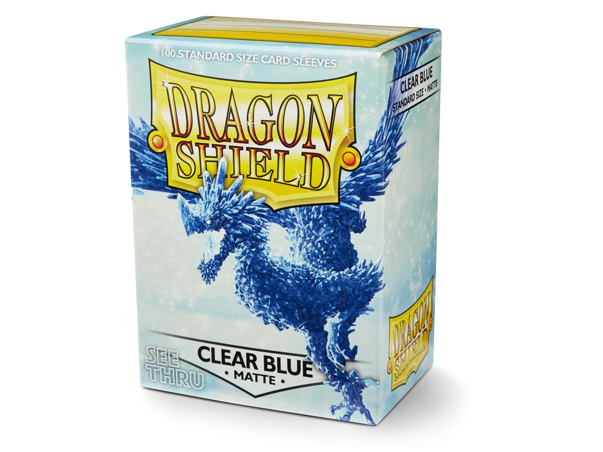 Dragon Shield: Standard 100ct Sleeves - Clear Blue (Matte) | Total Play