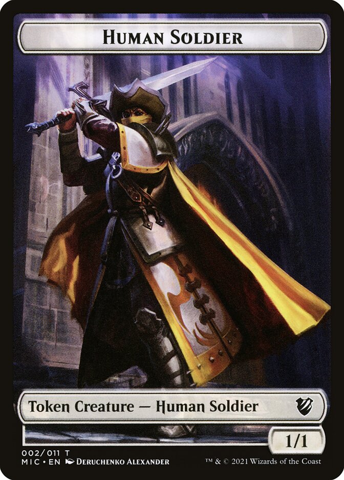 Germ // Human Soldier Double-Sided Token [Double Masters Tokens] | Total Play