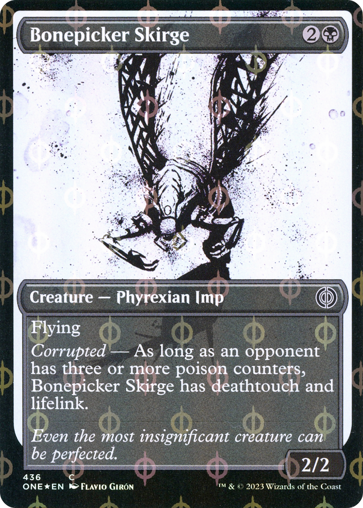 Bonepicker Skirge (Showcase Ichor Step-and-Compleat Foil) [Phyrexia: All Will Be One] | Total Play