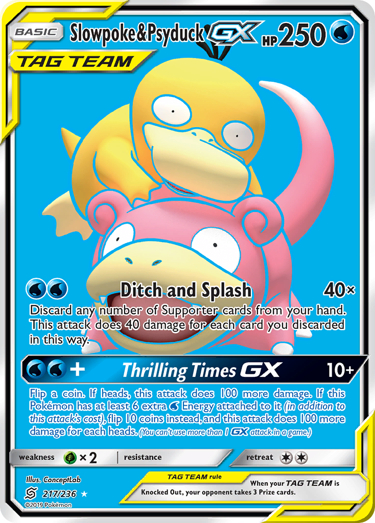 Slowpoke & Psyduck GX (217/236) [Sun & Moon: Unified Minds] | Total Play