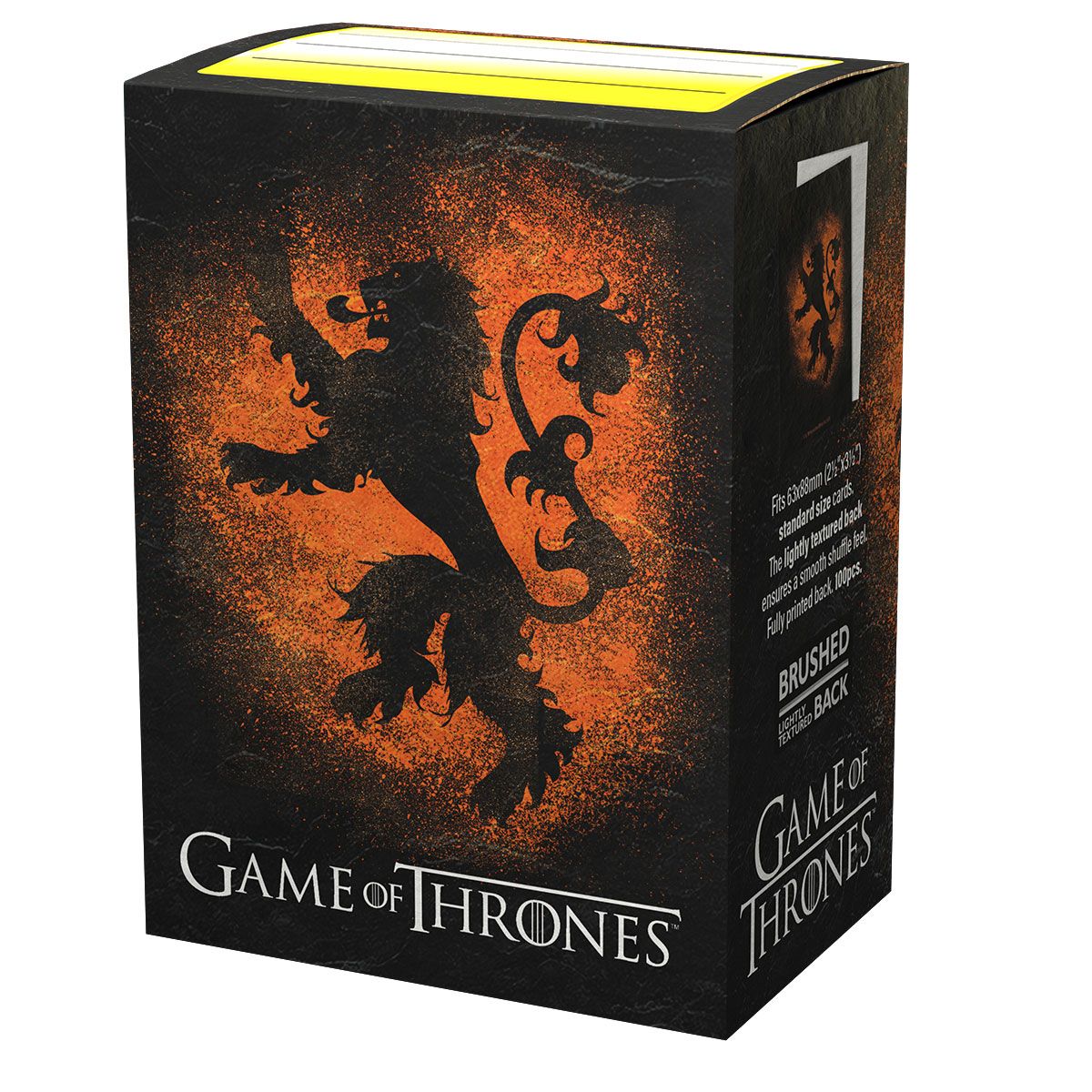 Dragon Shield: Standard 100ct Brushed Art Sleeves - Game of Thrones (House Lannister) | Total Play