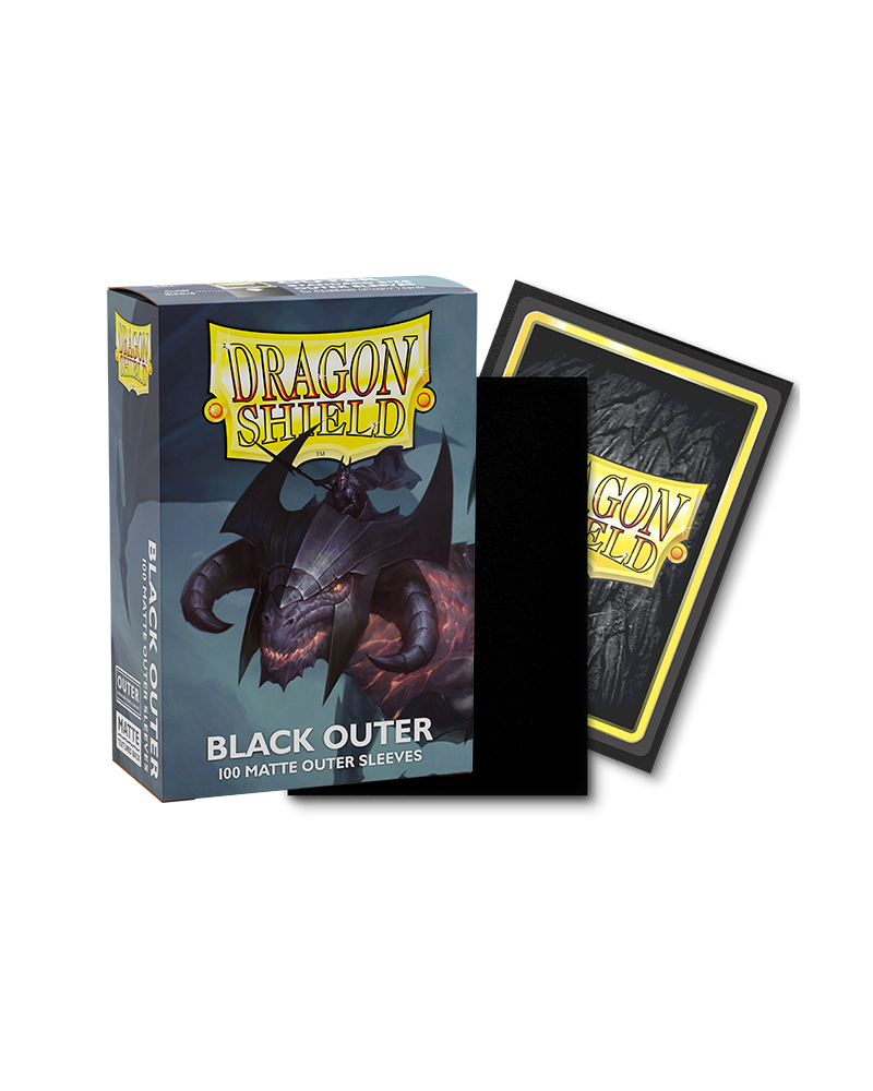 Dragon Shield: 100ct Outer Sleeves - Matte Black (Standard) | Total Play