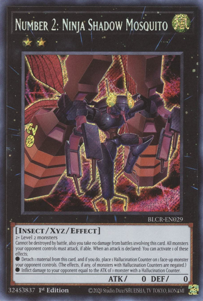 Number 2: Ninja Shadow Mosquito [BLCR-EN029] Secret Rare | Total Play