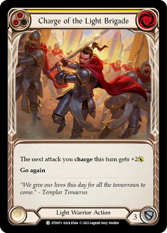 Charge of the Light Brigade (Yellow) [DTD073] (Dusk Till Dawn)  Rainbow Foil | Total Play