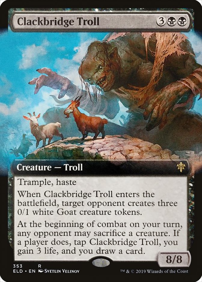 Clackbridge Troll (Extended Art) [Throne of Eldraine] | Total Play