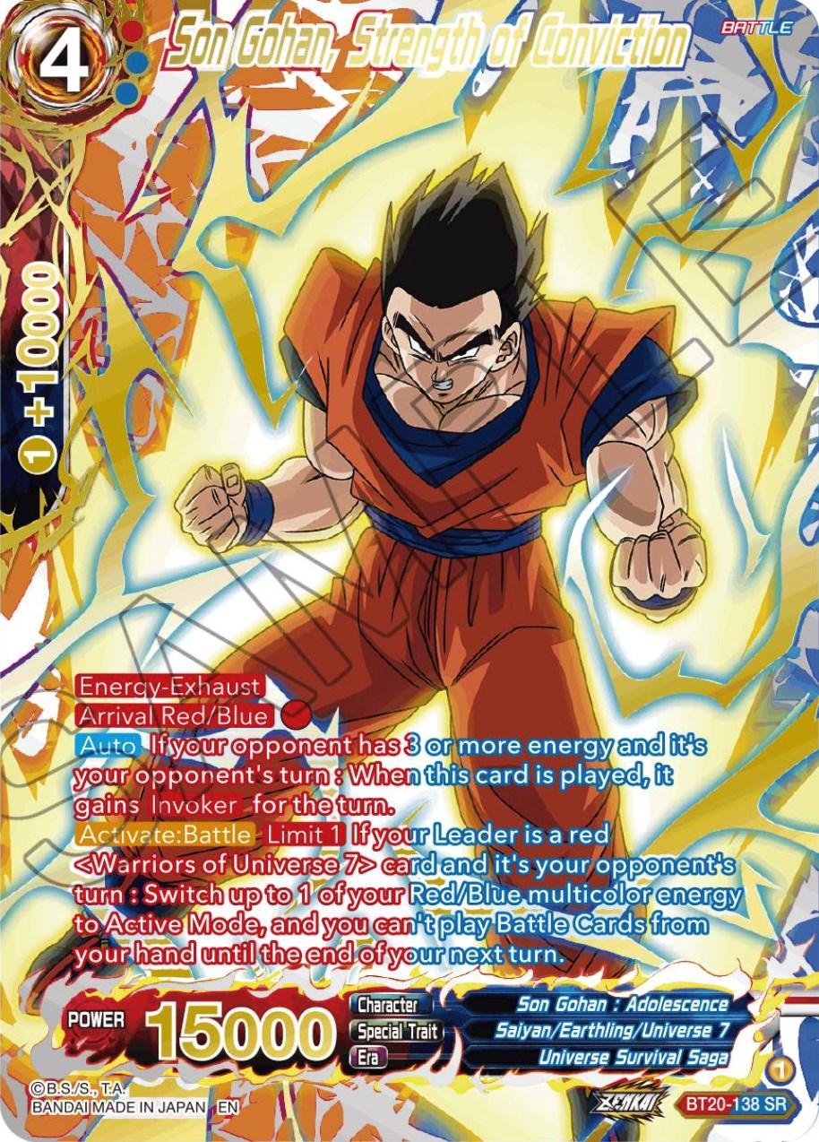 Son Gohan, Strength of Conviction (Gold-Stamped) (BT20-138) [Power Absorbed] | Total Play