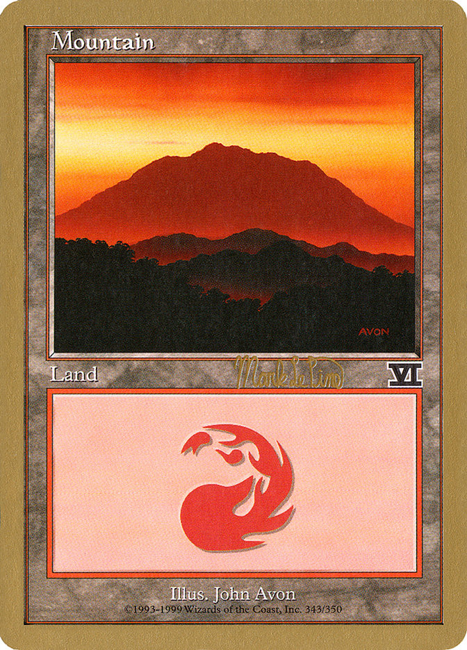 Mountain (mlp346a) (Mark Le Pine) [World Championship Decks 1999] | Total Play