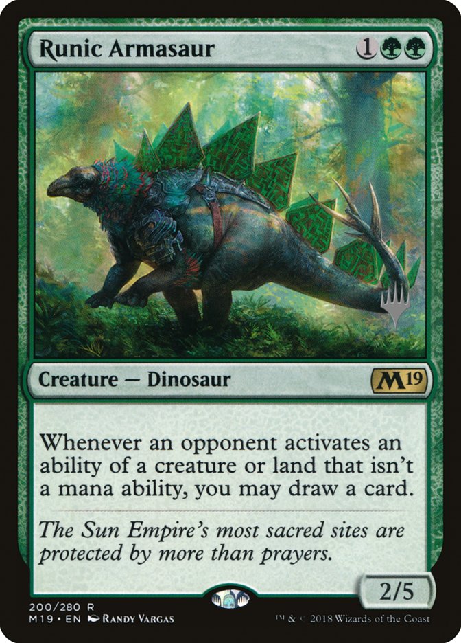 Runic Armasaur (Promo Pack) [Core Set 2019 Promos] | Total Play