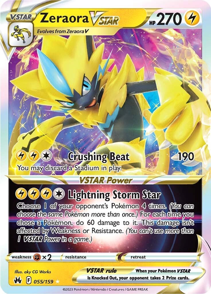 Zeraora VSTAR (055/159) [Sword & Shield: Crown Zenith] | Total Play