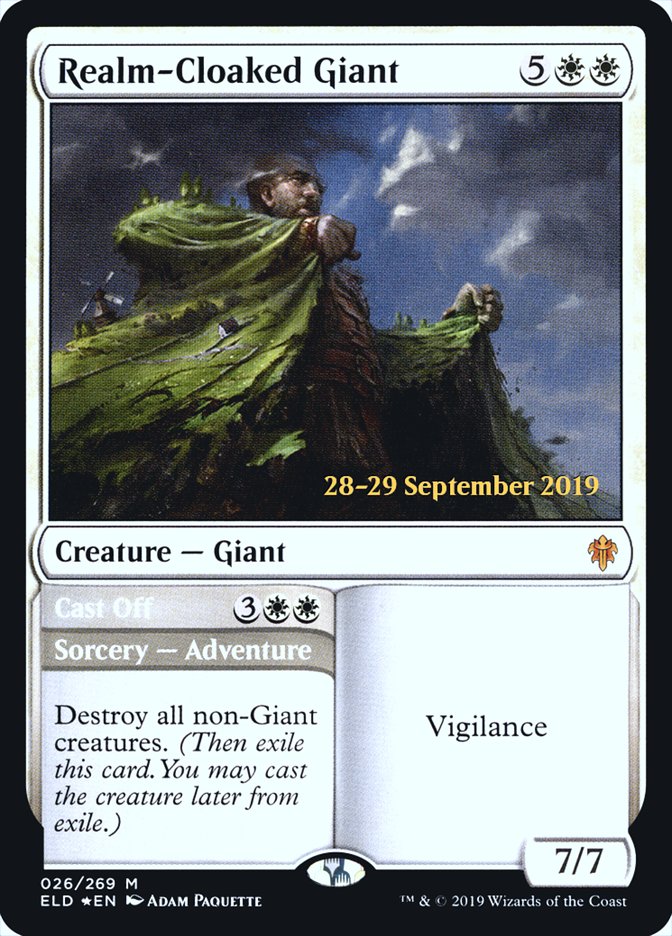 Realm-Cloaked Giant // Cast Off [Throne of Eldraine Prerelease Promos] | Total Play