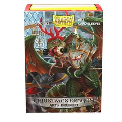 Dragon Shield: Standard 100ct Brushed Art Sleeves - Christmas Dragon (2020) | Total Play