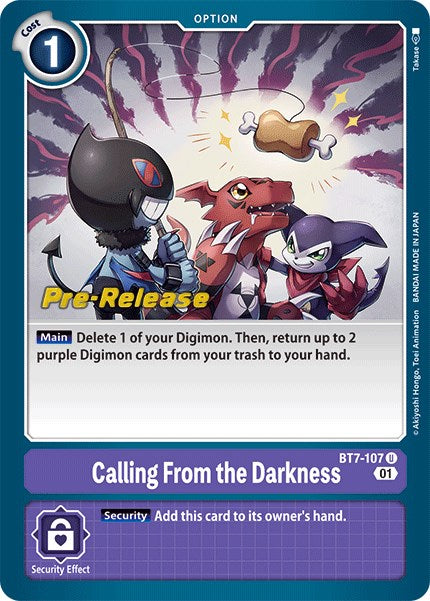 Calling From the Darkness [BT7-107] [Next Adventure Pre-Release Cards] | Total Play