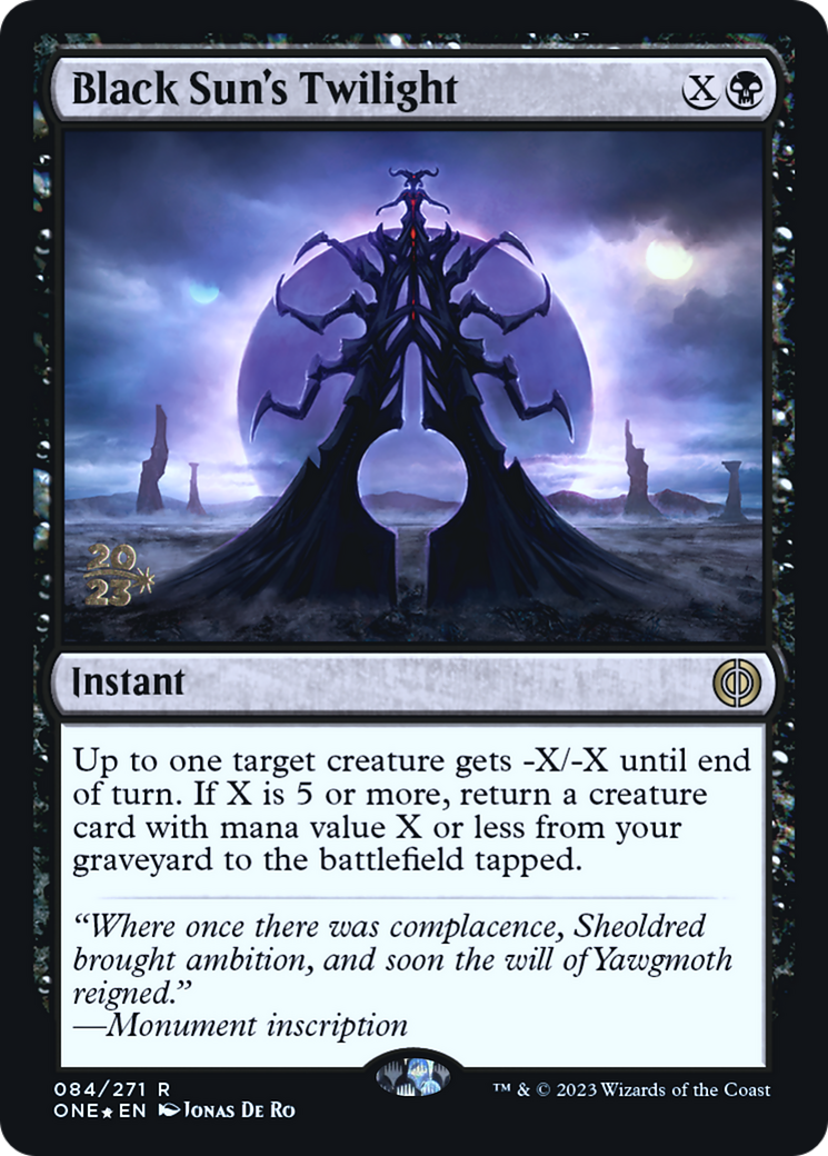 Black Sun's Twilight [Phyrexia: All Will Be One Prerelease Promos] | Total Play