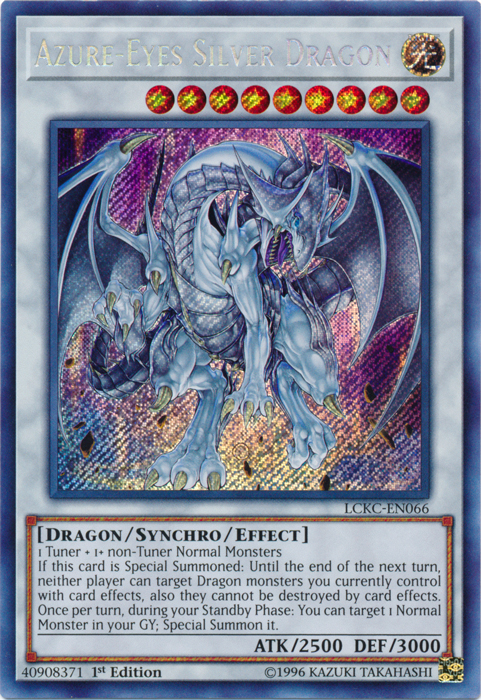 Azure-Eyes Silver Dragon [LCKC-EN066] Secret Rare | Total Play